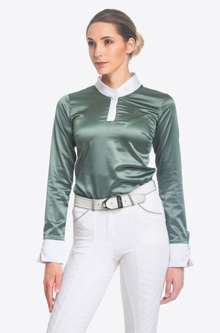 Cavalliera Long Sleeve Dusty Green Show Shirt