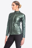Faux Leather Technical Jacket